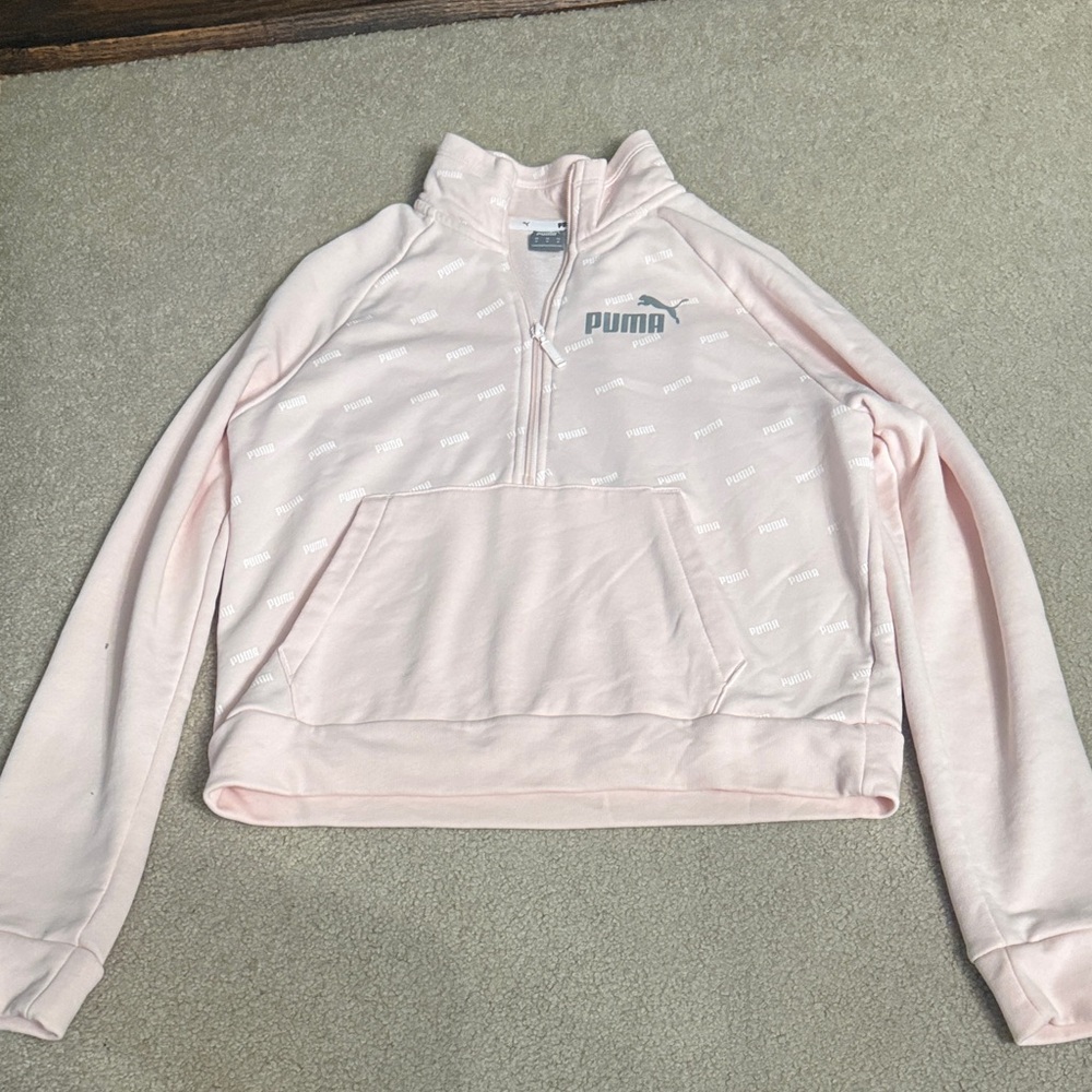 Puma Soft Pink Quarter-Zip Pullover